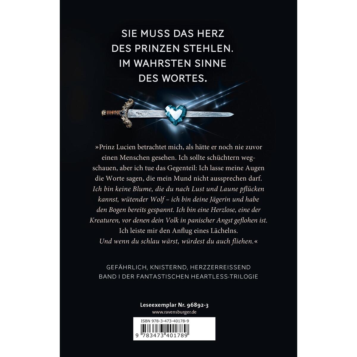 Heartless, Band 1: Der Kuss der Diebin von Ravensburger Verlag