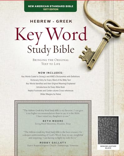 Hebrew-Greek Key Word Study Bible-NASB: Key Insights Into God's Word: New American Standard Bible, Genuine Black, Wider Margins (Key Word Study Bibles)