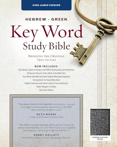 Hebrew-Greek Key Word Study Bible: King James Version Black Bonded Wider Margin (Key Word Study Bibles)