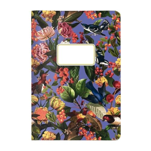 Hefte A5 Pattern Vogelbeere blau