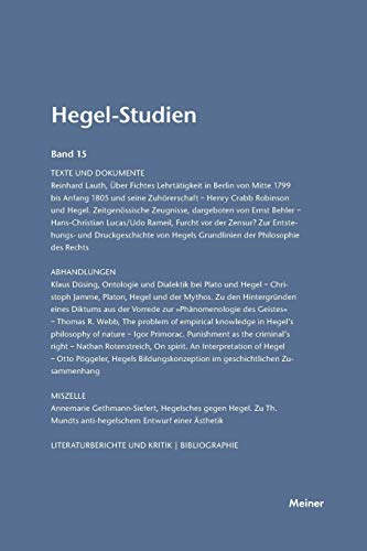 Hegel-Studien Band 15