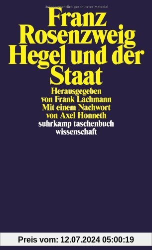 Hegel und der Staat (suhrkamp taschenbuch wissenschaft)