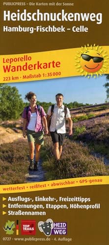 Heidschnuckenweg, Hamburg-Fischbek - Celle, Wanderkarte 1:35.000: Leporello Wanderkarte mit Streckenbeschreibung, Entfernungen und Höhenprofil, ... 1:35000 (Leporello Wanderkarte: LEP-WK) von FREYTAG-BERNDT UND ARTARIA