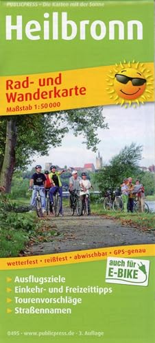Heilbronn: Rad- und Wanderkarte mit Ausflugszielen, Einkehr- & Freizeittipps, Straßennamen, wetterfest, reißfest, abwischbar, GPS-genau. 1:50000 (Rad- und Wanderkarte: RuWK) von FREYTAG-BERNDT UND ARTARIA