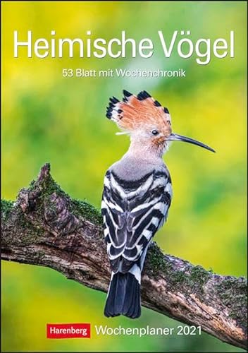 Heimische Vögel Kalender 2021: Wochenplaner, 53 Blatt mit Wochenchronik