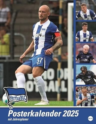 Hertha BSC Posterkalender 2025: Fotokalender mit den Spielern des Hertha BSC. Praktischer Jahres-Wandkalender 2025 für Fußballfans. Hochwertiger Bild-Kalender zum Aufhängen. (Bundesliga Kalender Heye)