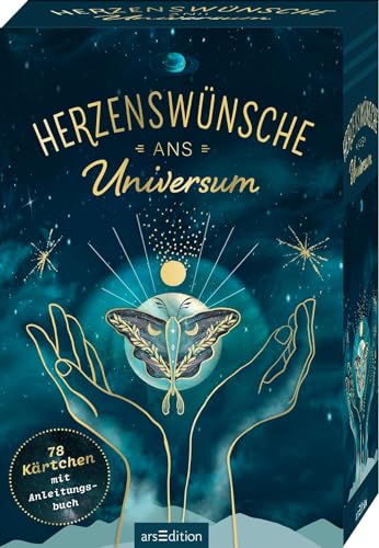 Herzenswünsche ans Universum: 78 Kärtchen mit Anleitungsbuch | Wunderschöne Kartenbox mit Impulsen und Tipps zur Wunscherfüllung