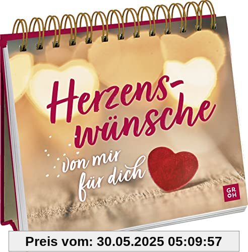 Herzenswünsche von mir für dich: Aufsteller mit emotionalen Texten und stimmungsvollen Zitaten als Geschenk für Lieblingsmenschen