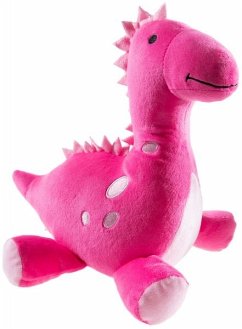 Heunec 457355 - Dinosaurier, pink, liegend, Stofftier, Plüschtier, 25 cm von Heunec