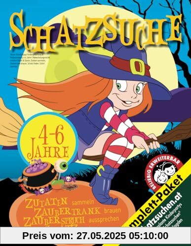 Hexen Schatzsuche Kindergeburtstag & Halloween 4-6 Jahre: Kreative & abwechslungsreiche Rätsel & Spiele. Zutaten sammeln, Zaubertrank brauen, Schatz finden. Sofort startklar! (Bravo Schatzsuche)