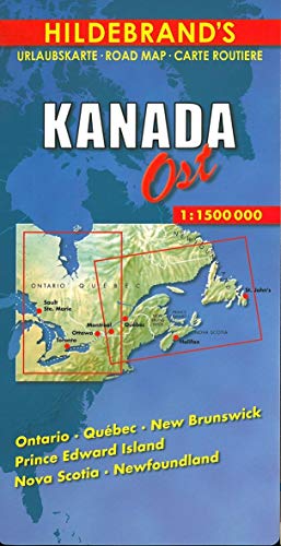 Hildebrand's Urlaubskarten, Canada, East: Ontario, Quebec, New Brunswick, Prince Edward Island, Nova Scotia, Newfoundland (Hildebrand's Canada maps)