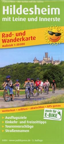 Hildesheim mit Leine und Innerste: Rad- und Wanderkarte mit Ausflugszielen, Einkehr- & Freizeittipps, wetterfest, reissfest, abwischbar, GPS-genau. 1:50000 (Rad- und Wanderkarte: RuWK)