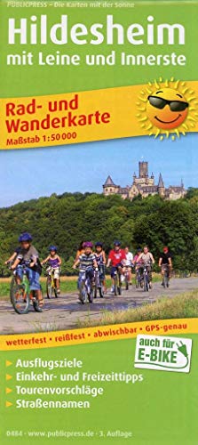 Hildesheim mit Leine und Innerste: Rad- und Wanderkarte mit Ausflugszielen, Einkehr- & Freizeittipps, wetterfest, reissfest, abwischbar, GPS-genau. 1:50000 (Rad- und Wanderkarte: RuWK)