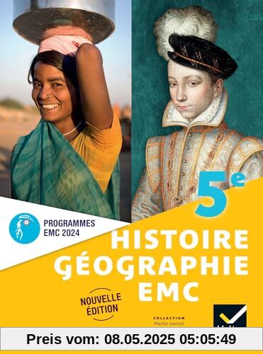 Histoire-Géographie-EMC 5e - Ed. 2024 - Livre élève
