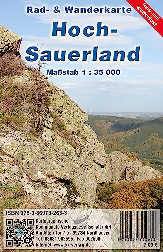 Hochsauerland: Rad- und Wanderkarte (Reiß- und Wetterfest) von KKV