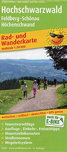 Hochschwarzwald, Feldberg - Schönau - Höchenschwand: Rad- und Wanderkarte mit Ausflugszielen, Einkehr- & Freizeittipps, Mountainbikerouten, ... 1:50000 (Rad- und Wanderkarte: RuWK)