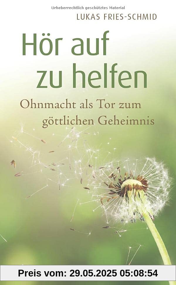 Hör auf zu helfen: Ohnmacht als Tor zum göttlichen Geheimnis Hör auf zu helfen: Ohnmacht als Tor zum göttlichen Geheimnis