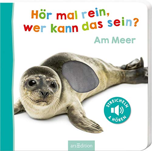 Hör mal rein, wer kann das sein? – Am Meer: Streicheln und hören | Hochwertiges Pappbilderbuch mit 5 Sounds und Fühlelementen für Kinder ab 18 Monaten