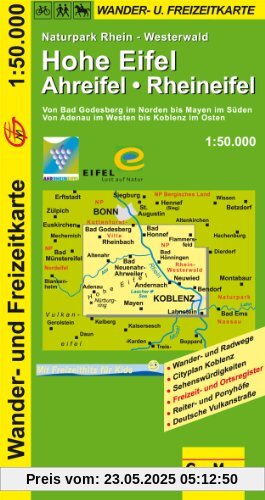 Hohe Eifel - Ahreifel - Rheineifel 1 : 50 000. Wander- und Freizeitkarte