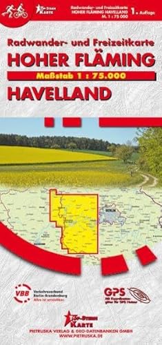 Hoher Fläming / Havelland: Rad- und Freizeitkarte, Maßstab 1 : 75.000: Mit Koordinatengitter f. GPS Nutzer