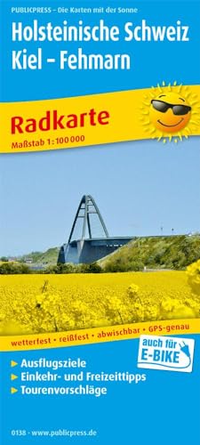 Holsteinische Schweiz, Kiel - Fehmarn: Radkarte mit Ausflugszielen, Einkehr- & Freizeittipps, wetterfest, reissfest, abwischbar, GPS-genau. 1:100000 (Radkarte: RK) von Publicpress