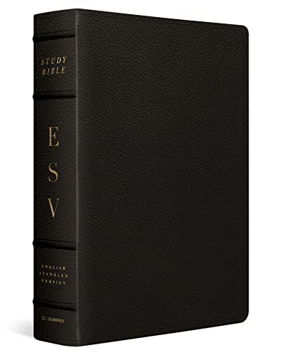 Holy Bible: Esv Study Bible Buffalo Leather, Deep Brown