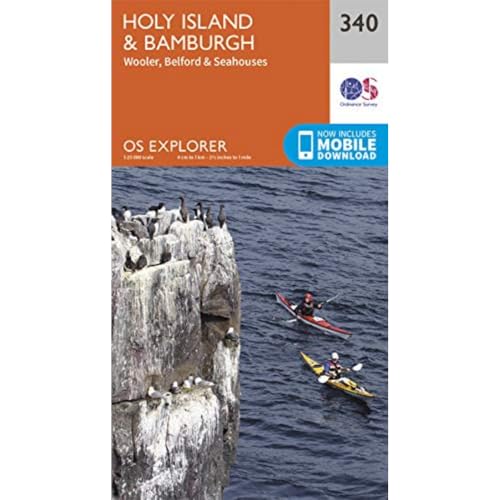 Holy Island & Bamburgh (OS Explorer Map, Band 340)