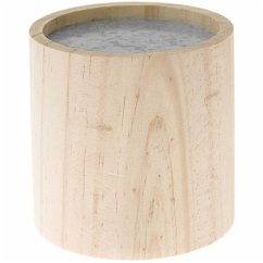Holz Kerzenhalter rund, Ø 8,5 cm, H 8,5 cm, für Kerzen Ø 7 cm von RICO-Design tap