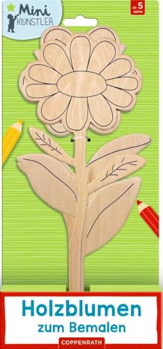Holzblumen zum Bemalen (Mini-Künstler)