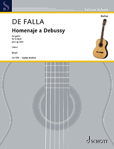 Homenaje a Debussy: Urtext. Gitarre. (Edition Schott) von Schott Music