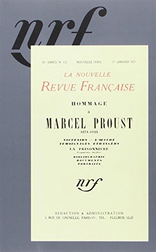 Hommage à Marcel Proust: (1871-1922)