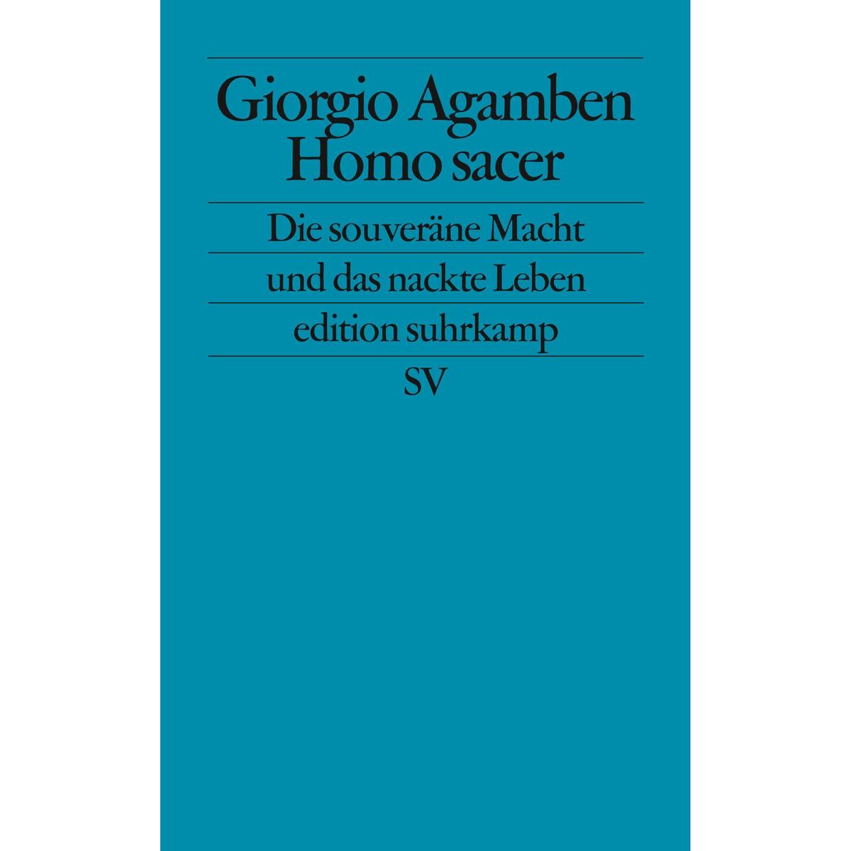 Homo sacer Homo sacer von Suhrkamp Verlag