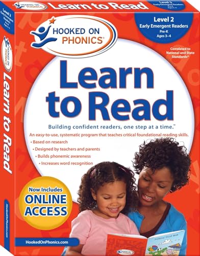 Hooked on Phonics Learn to Read - Level 2: Early Emergent Readers (Pre-K - Ages 3-4)