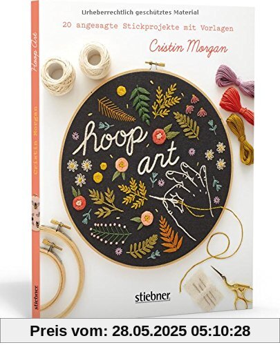 Hoop Art: 20 angesagte Stickprojekte mit Vorlagen