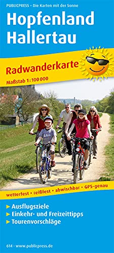 Hopfenland Hallertau: Radkarte mit Ausflugszielen, Einkehr- & Freizeittipps, wetterfest, reißfest, abwischbar, GPS-genau. 1:100000 (Radkarte: RK)