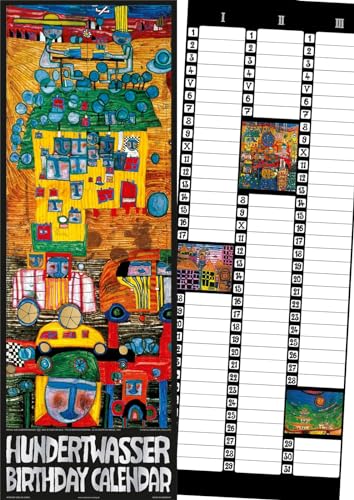 Hundertwasser Birthday Calendar: 3-Monats-Kalendarium
