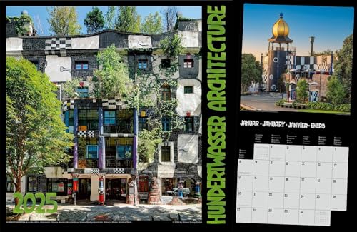 Hundertwasser Broschürenkalender Architektur 2025 von Wörner Verlag