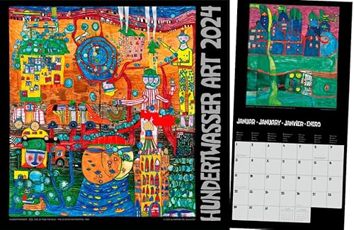 Hundertwasser Broschürenkalender Art 2024 von Wörner Verlag