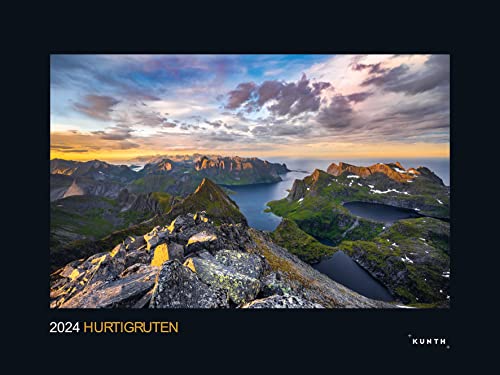 Hurtigruten - KUNTH Wandkalender 2024: Hochwertiger, bildstarker Kalender mit Spiralbindung im Großformat (KUNTH Wandkalender Black Edition 60 x 45 cm)