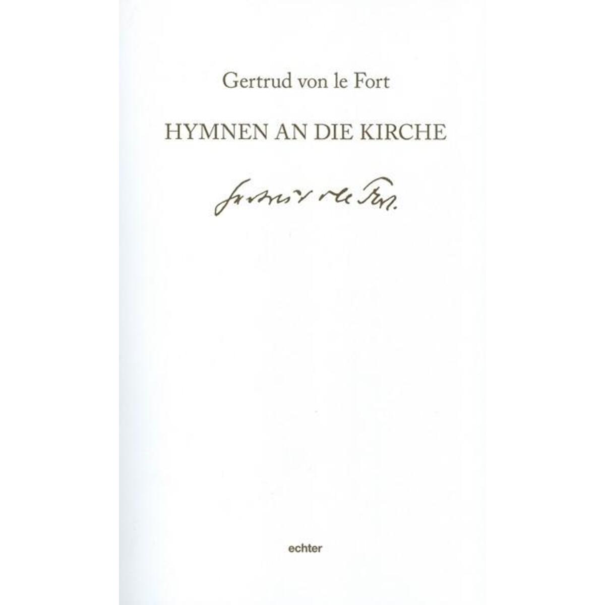 Hymnen an die Kirche von Echter Verlag GmbH