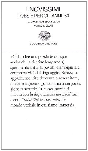 I novissimi. Poesie per gli anni Sessanta (Collezione di poesia, Band 19) von Einaudi
