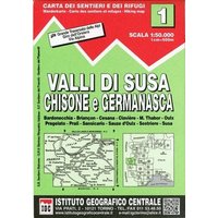 IGC Italien 1 : 50 000 Wanderkarte 01 Valli di Susa, Chisone e Germanasca