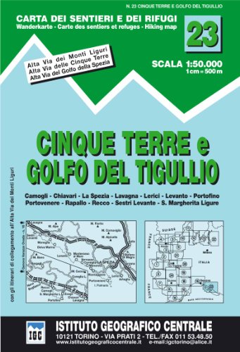 IGC Italien 1 : 50 000 Wanderkarte 23 Golf del Tigullio (Carta. Valli)