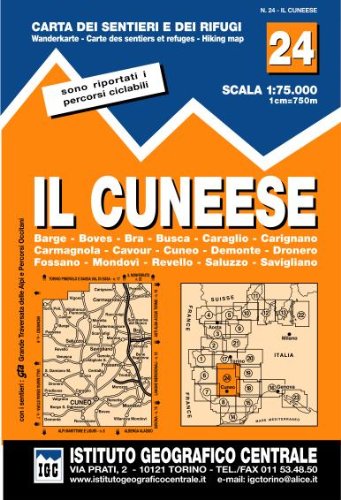 IGC Italien 1 : 75 000 Wanderkarte 24 Il Cuneese von Istituto Geografico Centr
