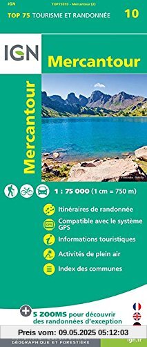IGN 75 000 Touristische Wanderkarte 10 Mercantour