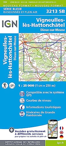 IGN Karte, Serie Bleue Vigneulles-lès-Hattonchâtel.Dieue-sur-Meuse (Série Bleue, Band 3213) IGN Karte, Serie Bleue Vigneulles-lès-Hattonchâtel.Dieue-sur-Meuse (Série Bleue, Band 3213)