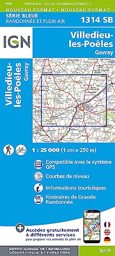 IGN Karte, Serie Bleue Villedieu-Les-Poëles.Gavray (Série Bleue, Band 1314) von IGN Frankreich