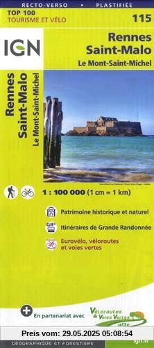 IGN Rennes Saint Malo 1 : 100 000 IGN Rennes Saint Malo 1 : 100 000