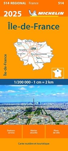 ILE DE FRANCE 10514 2025: wegenkaart schaal 1:200.000 (Regionale kaarten Michelin) von Michelin