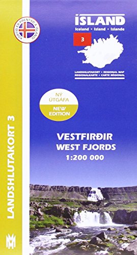 IRK 03 Vestfirdir / Westfjorde Regionalkarte 1 : 200 000 (West Fjords Iceland Map 1: 200 000: Regional map 3)